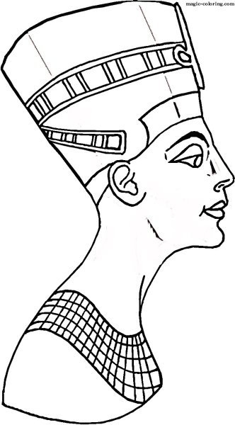 Рисунок древнего Египта Нефертити