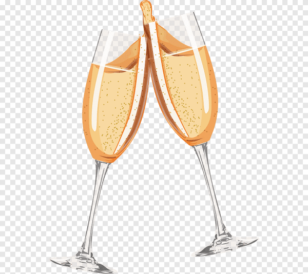 Бокал шампанского вектор