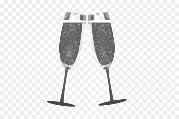 Бокалы шампанского мультяшные