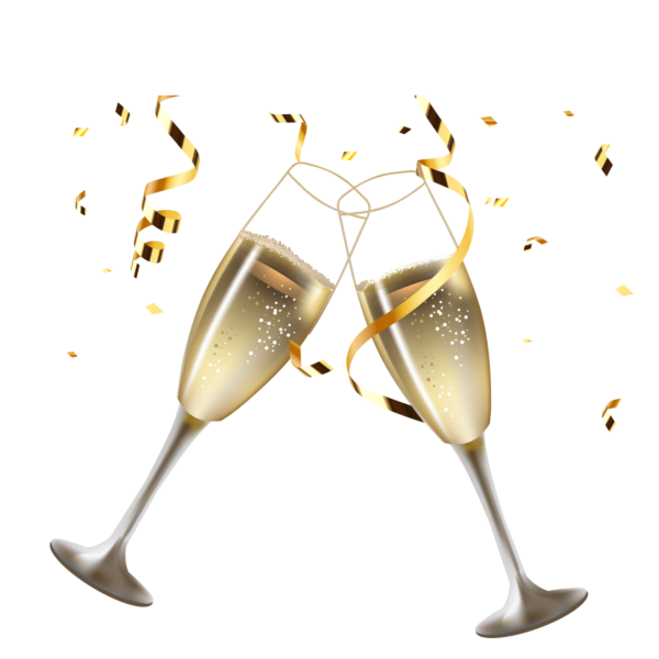 Бокал шампанского вектор