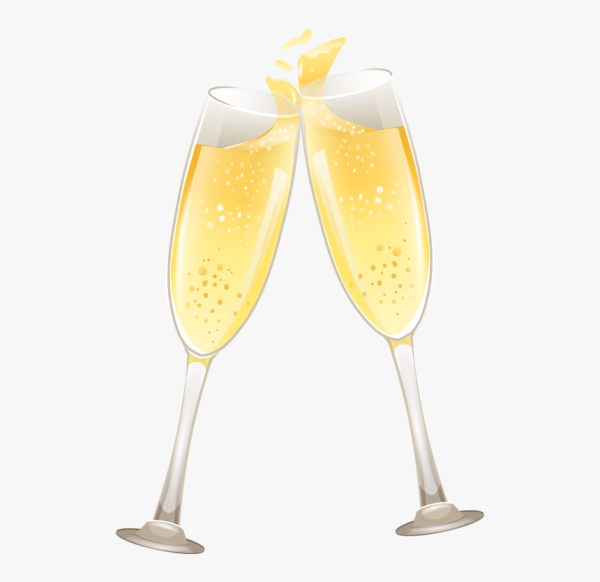 Нарисованный бокал шампанского