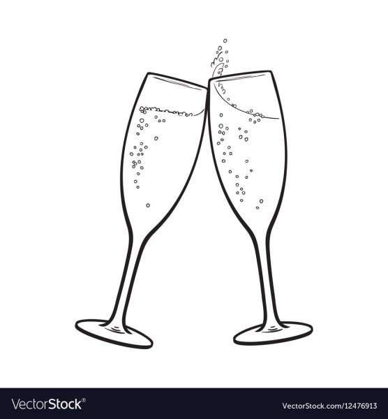 Бокалы шампанского Графика