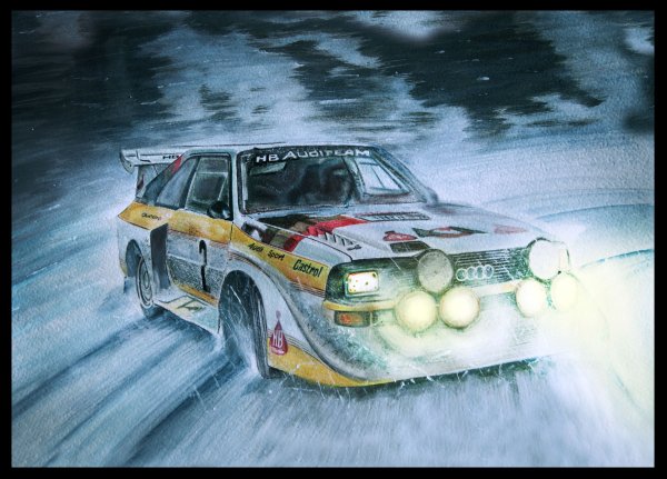 Audi quattro s1 ралли зима