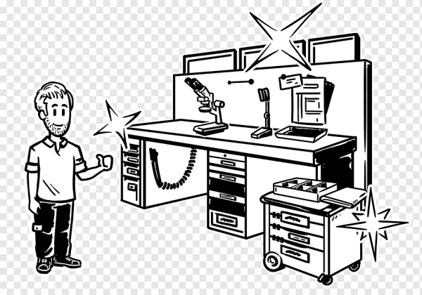 Рабочее место мультяшное