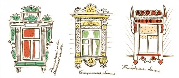 Окно со ставнями рисунок