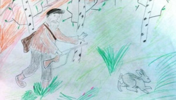 Иллюстрация к сказке Паустовского заячьи лапы