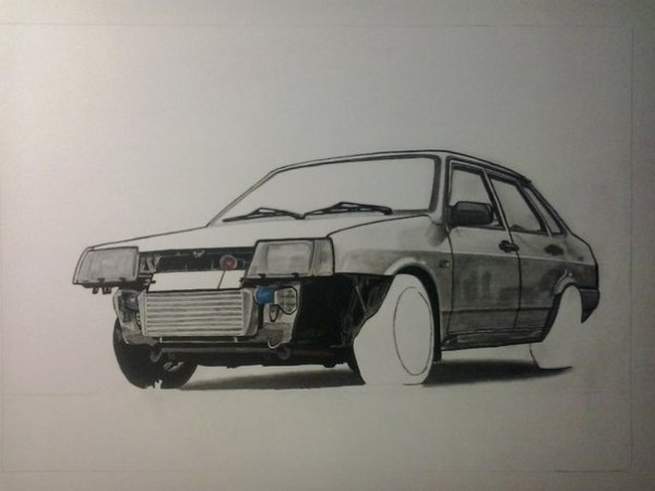 ВАЗ 21099 рисунок