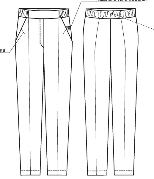 Технический эскиз брюк