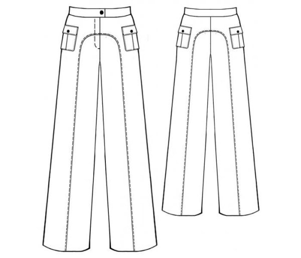 Моделирование расклешенных брюк