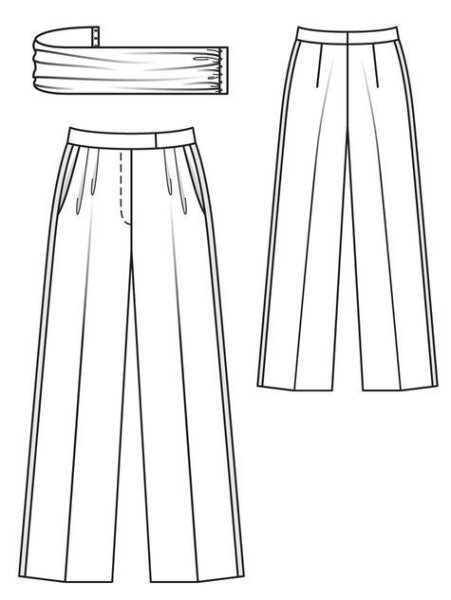 Технический эскиз брюк
