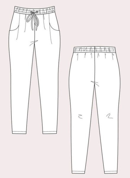 Технический рисунок брюк женских
