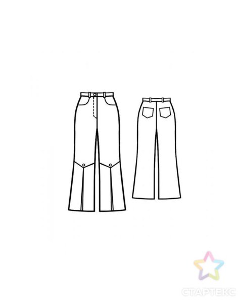 Технический эскиз брюк женских