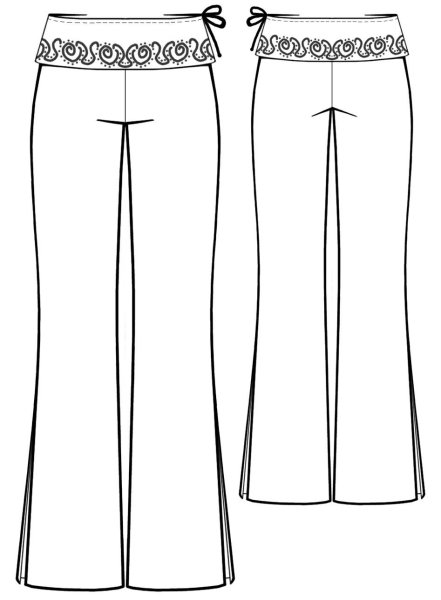 Эскиз брюк женских
