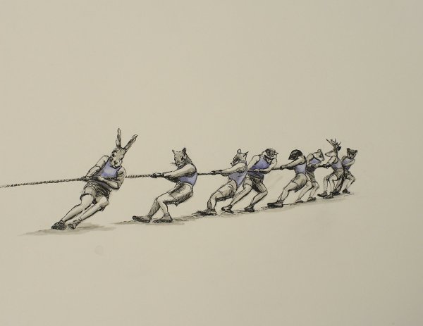 Перетягивание каната в древности