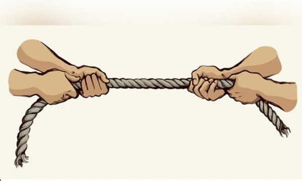 Перетягивание каната вектор