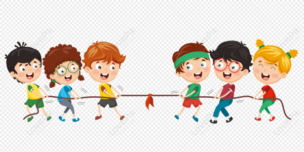 Дети перетягивают канат рисунок