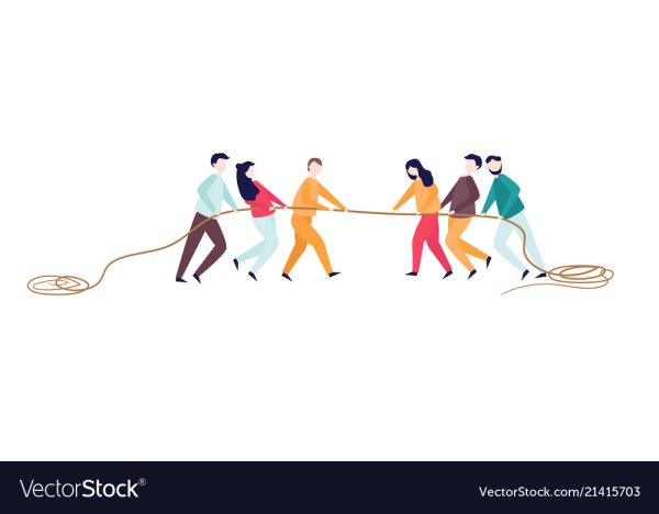 Перетягивание каната вектор