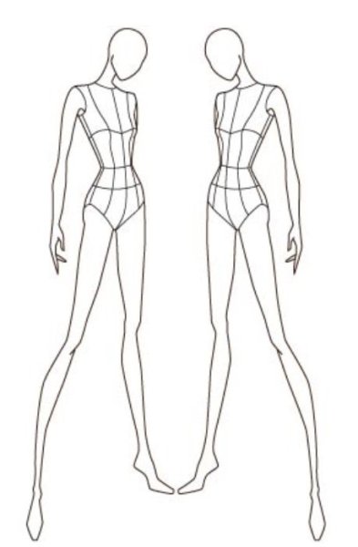 Эскизы моделей для рисования одежды