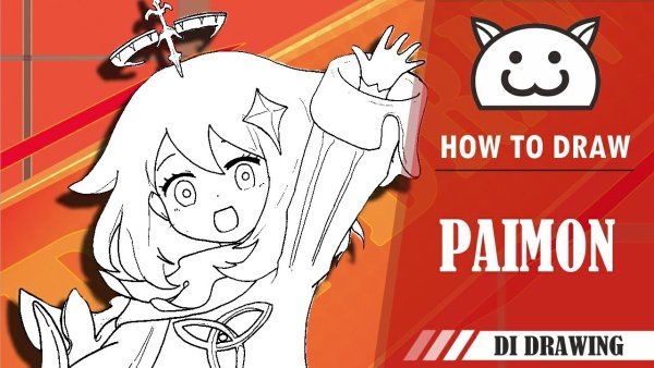 Раскраска Геншин Импакт Паймон