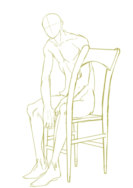 Сидячие мужские позы для рисования