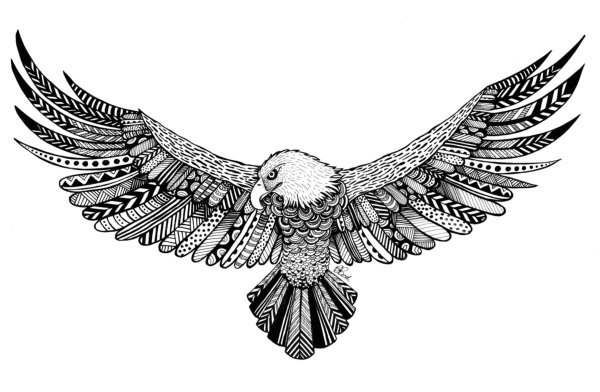 Ястреб тату эскиз