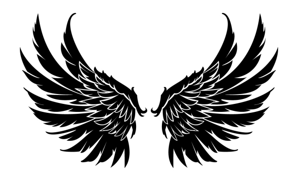 Тату Крылья вектор