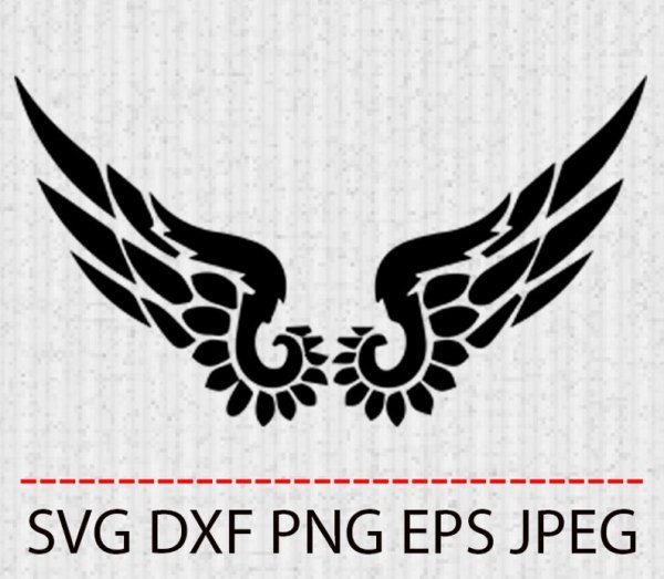 Тату без фона крыло