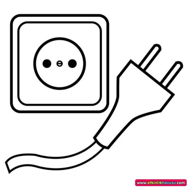 Розетка раскраска для малышей