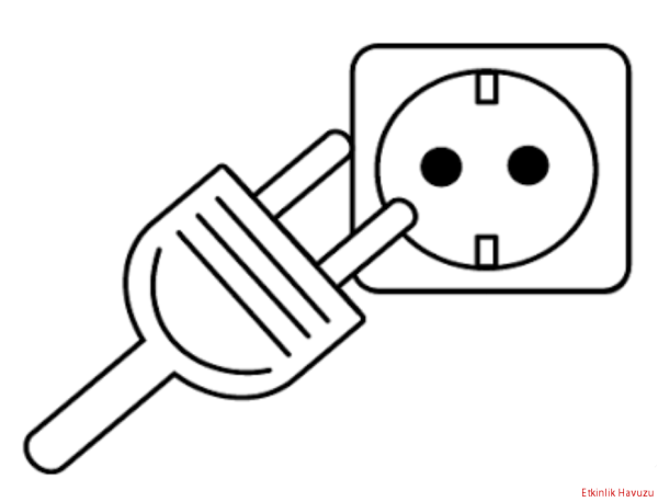 Розетка раскраска для детей