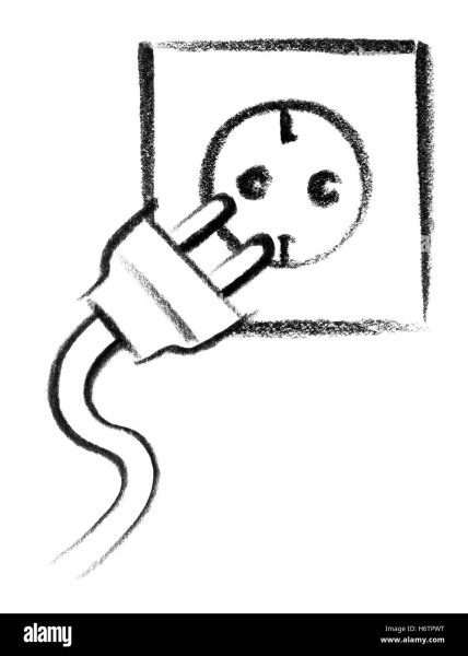 Вилка в розетке рисунок