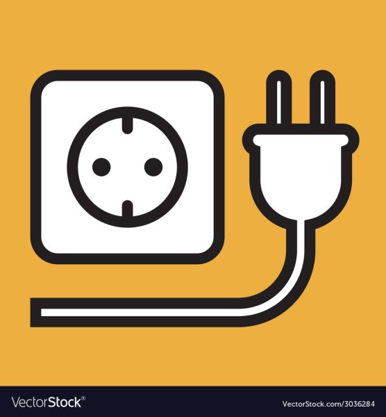 Пиктограмма вилка розетка