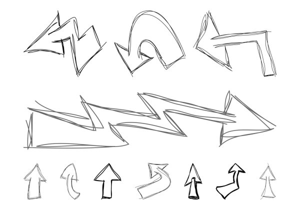 Трафарет стрелочки