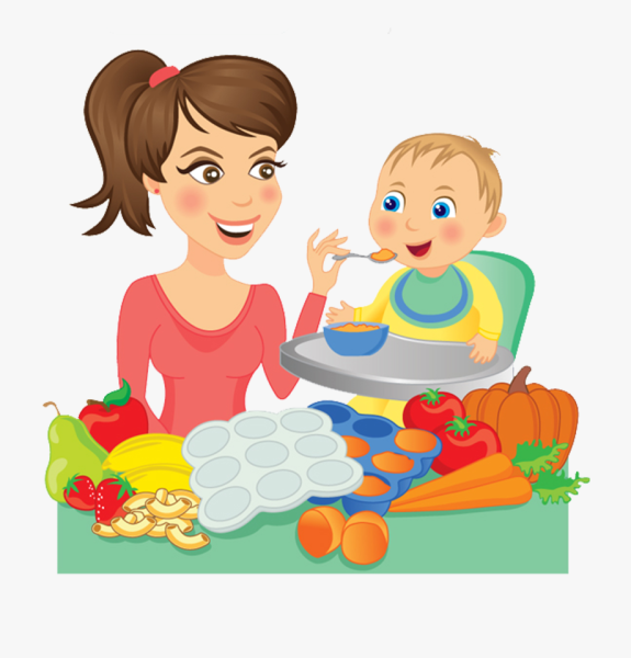 Мама с детьми мультяшные еда