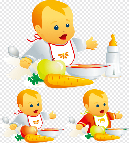Детское питание на прозрачном фоне