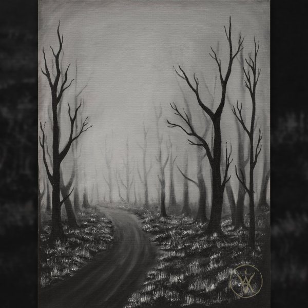 Мрачный лес карандашом