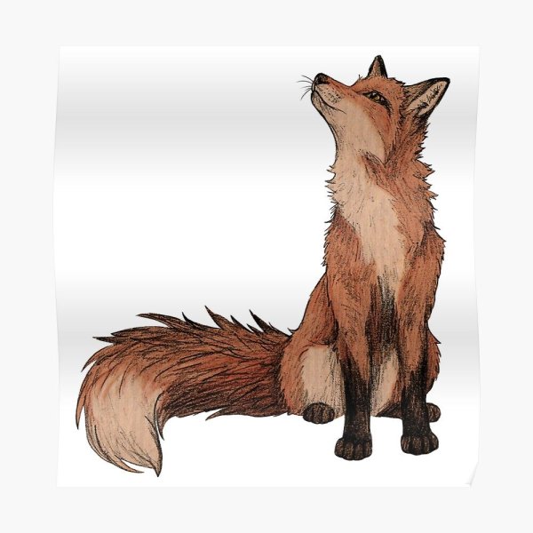 Лиса сидит арт