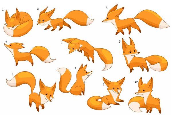 Лиса в разных позах