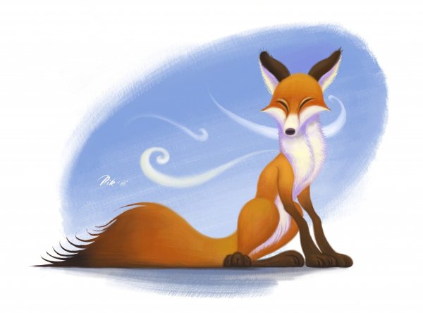 Профиль лисы силуэт