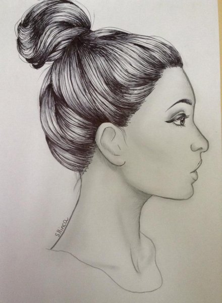 Современные прически карандашом