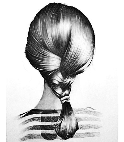 Современные прически карандашом