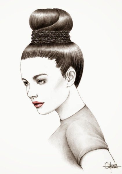 Контур женского лица