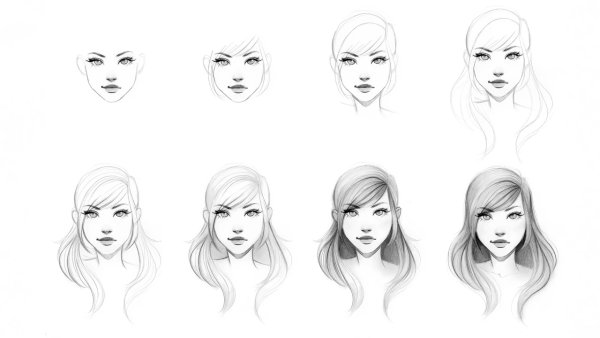 Свадебная прическа карандашом