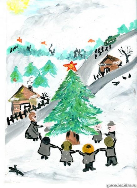 Рисунок елка Победы на конкурс