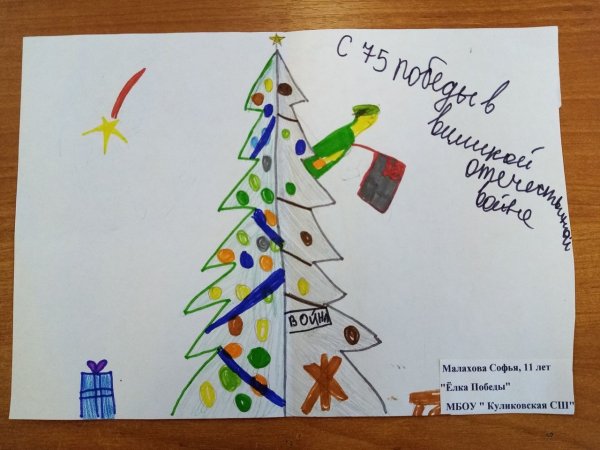 Военная елочка рисунок