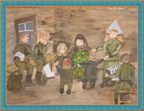 Новый год на войне рисунки детей