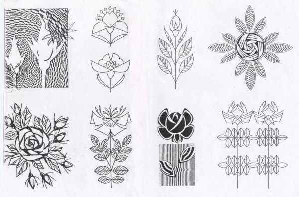 Декоративное рисование цветы