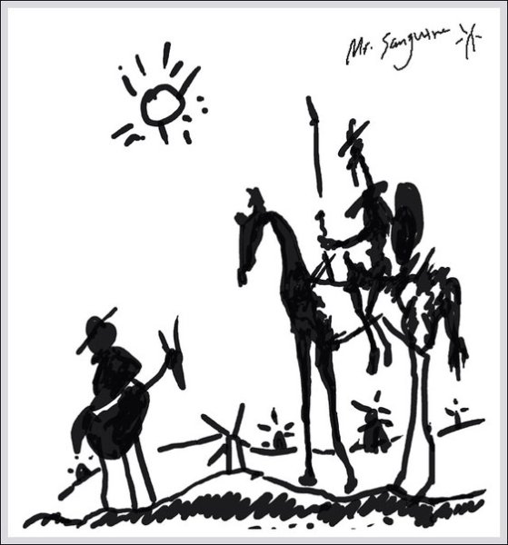 Дон Кихот иллюстрации Пикассо