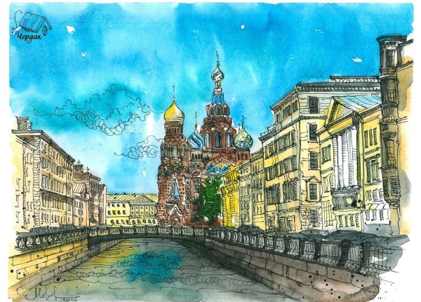 Питер город маркерами