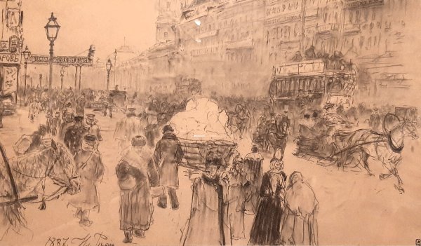 Бенуа Невский проспект рисунок