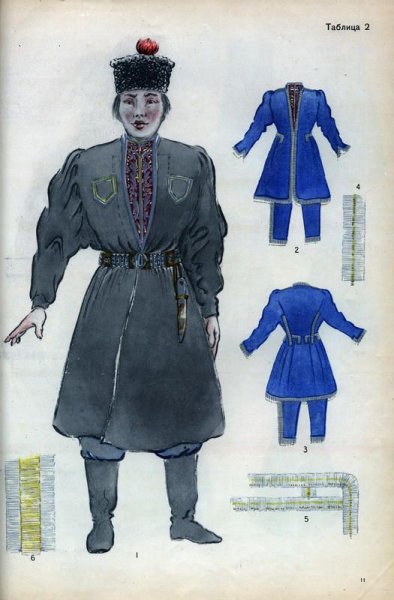 Калмыцкий женский национальный костюм цегдег